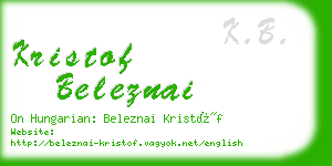 kristof beleznai business card